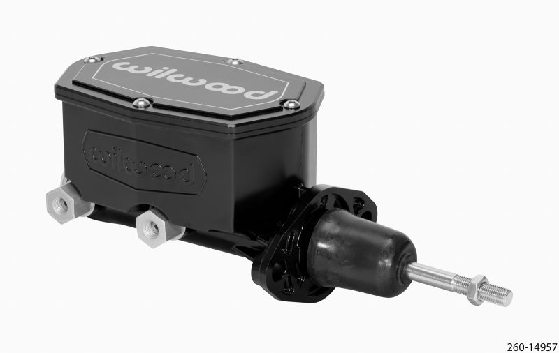 WIL Master Cylinder - Wilwood Compact Tandem Master Cylinder - 7/8in Bore - w/Pushrod (Black)