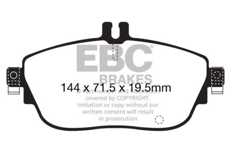 EBC Redstuff Brake Pad Sets - EBC 13+ Mercedes-Benz CLA250 2.0 Turbo Redstuff Front Brake Pads