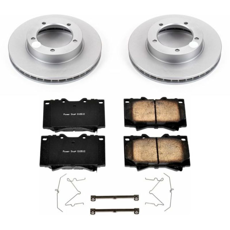 PSB Z17 Evolution Coated Kit - Power Stop 98-07 Lexus LX470 Front Z17 Evolution Geomet Coated Brake Kit