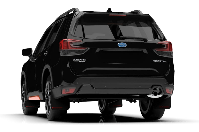 RAL UR Blk Flap/Rd Logo - Rally Armor 19-21 Subaru Forester Black UR Mud Flap w/ Red Logo