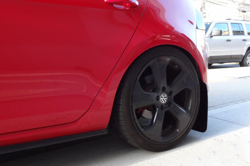 RAL UR Red Flap/Wht Logo - Rally Armor 15-21 MKVII VW Golf/GTI Red UR Mud Flap w/White Logo