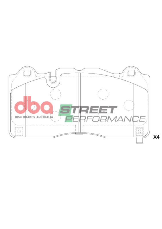 DBA SP Performance Brake Pads - DBA 16-22 Chevrolet Camaro ZL1 (w/6 Piston Brembo Caliper) SP Performance Front Brake Pads