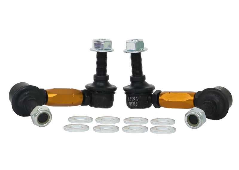 WL Sway Bar Links - Whiteline 03+ Nissan 350z Z33 / 07-08 Infiniti G35 (Exc AWD) Fr Swaybar-Link Assy HD Adj Steel Ball