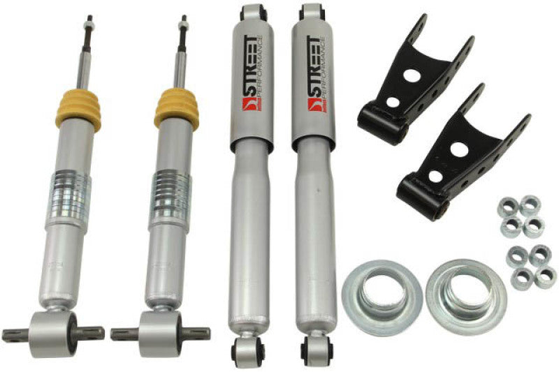 BT Lower Kit w SP Shocks - Belltech 14-17 Silver/Sierra All Cabs 2wd 1 or -2in. F/2 or 3in. R Drop W/ SP Shocks Lowering Kits