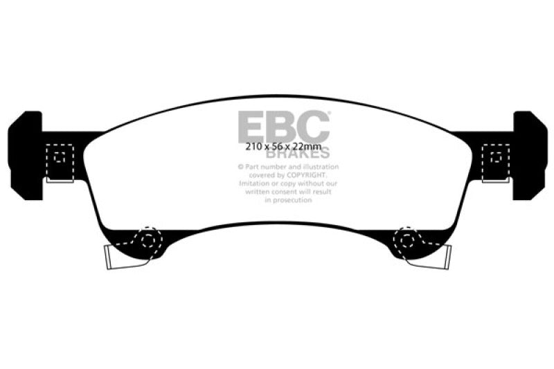 EBC Greenstuff Brake Pad Sets - EBC 02-06 Ford Expedition 4.6 2WD Greenstuff Front Brake Pads