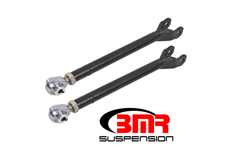 BMR Trailing Arms - BMR 08-17 Challenger Lower Trailing Arms w/ Single Adj. Rod Ends - Black Hammertone