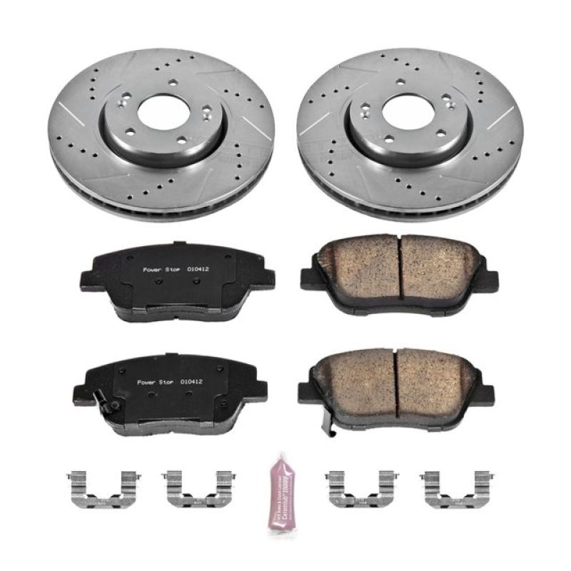 PSB Z23 Evolution Kit - Power Stop 10-15 Hyundai Sonata Front Z23 Evolution Sport Brake Kit