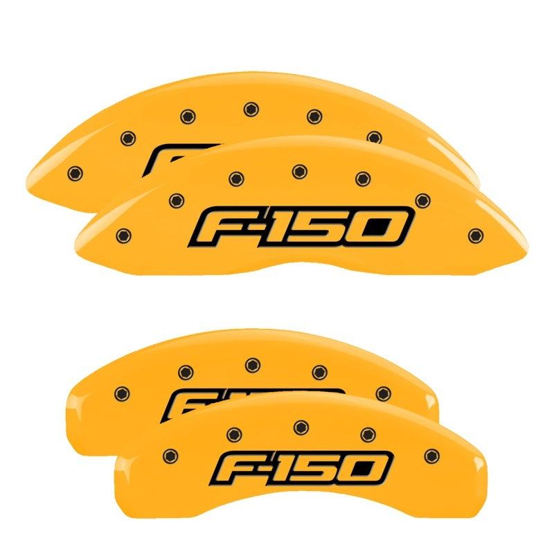 MGP Caliper Covers 4 Logo - MGP 4 Caliper Covers Engraved Front & Rear Oval Logo/Ford Yellow Finish Black Char 2013 Ford F-150
