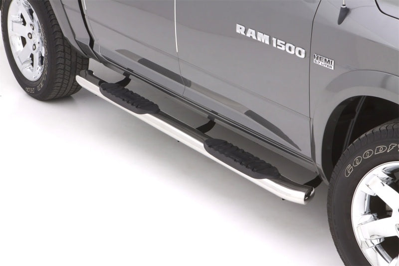 LND Nerf Bars - Polished - Lund 10-17 Dodge Ram 2500 Crew Cab 5in. Curved Oval SS Nerf Bars - Polished