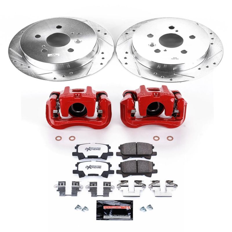 PSB Z36 Truck & Tow Kit w/Cals - Power Stop 04-07 Toyota High Lander Rear Z36 Truck & Tow Brake Kit w/Calipers