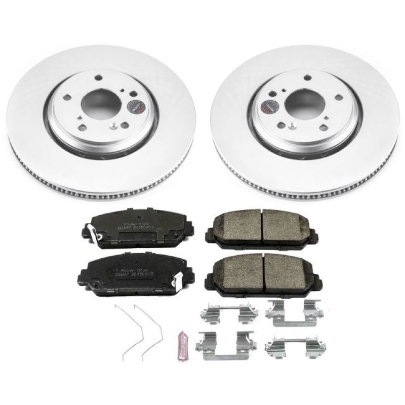 PSB Z17 Evolution Coated Kit - Power Stop 17-18 Acura ILX Front Z17 Evolution Geomet Coated Brake Kit