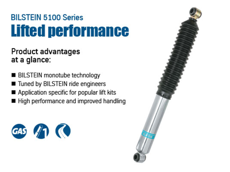 BIL B8 5100 Series Shocks - Bilstein 5100 Series 00-05 Ford Excursion Rear 46mm Monotube Shock Absorber