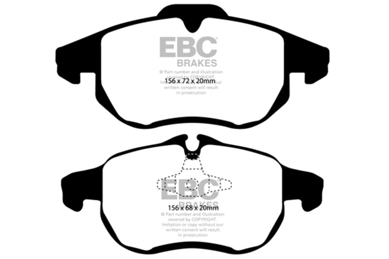 EBC Greenstuff Brake Pad Sets - EBC 03 Saab 9-3 2.0 Turbo (Arc) Greenstuff Front Brake Pads