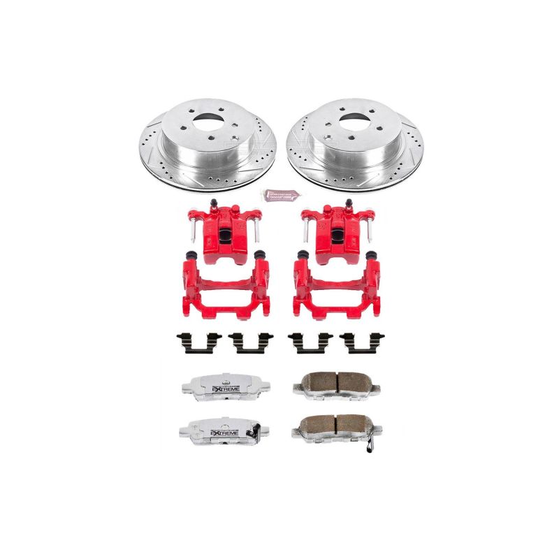 PSB Z26 Street Kit w/Cals - Power Stop 12-13 Infiniti M35h Rear Z26 Street Warrior Brake Kit w/Calipers