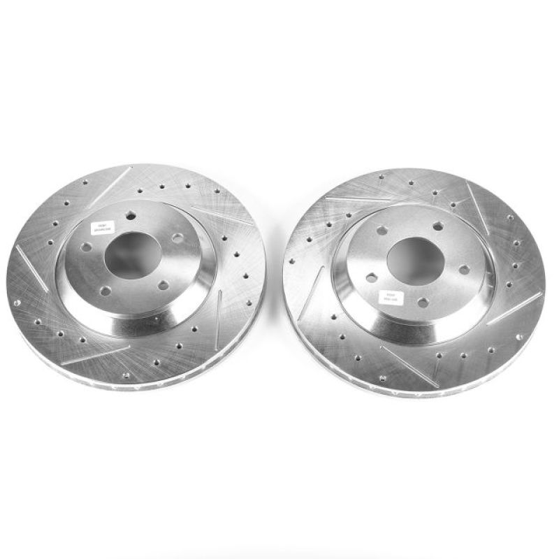 PSB Evolution Drill/Slot Rotor - Power Stop 88-96 Chevrolet Corvette Front Evolution Drilled & Slotted Rotors - Pair