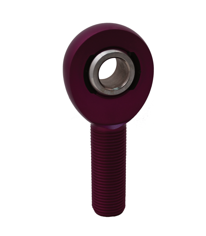 QAP Rod End - A Series - QA1 A Series Endura Rod End - Male/Right Hand - .5in Bore x 5/8-18 - Purple Aluminum