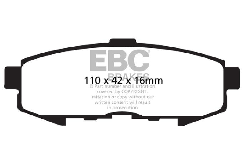 EBC Ultimax2 Brake Pad Sets - EBC 04-06 Mazda MPV 3.0 Ultimax2 Rear Brake Pads