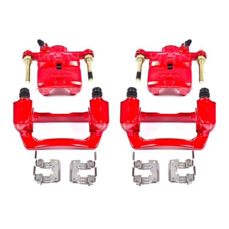 PSB Red Calipers - Power Stop 09-13 Subaru Forester Rear Red Calipers w/Brackets - Pair