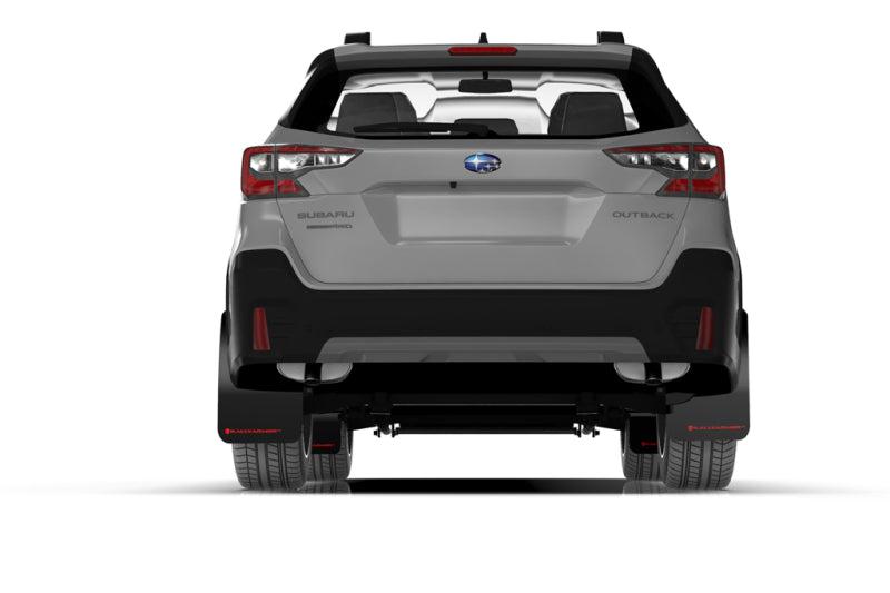 RAL UR Blk Flap/Blue Logo - Rally Armor 20-25 Subaru Outback Black UR Mud Flap w/Blue Logo