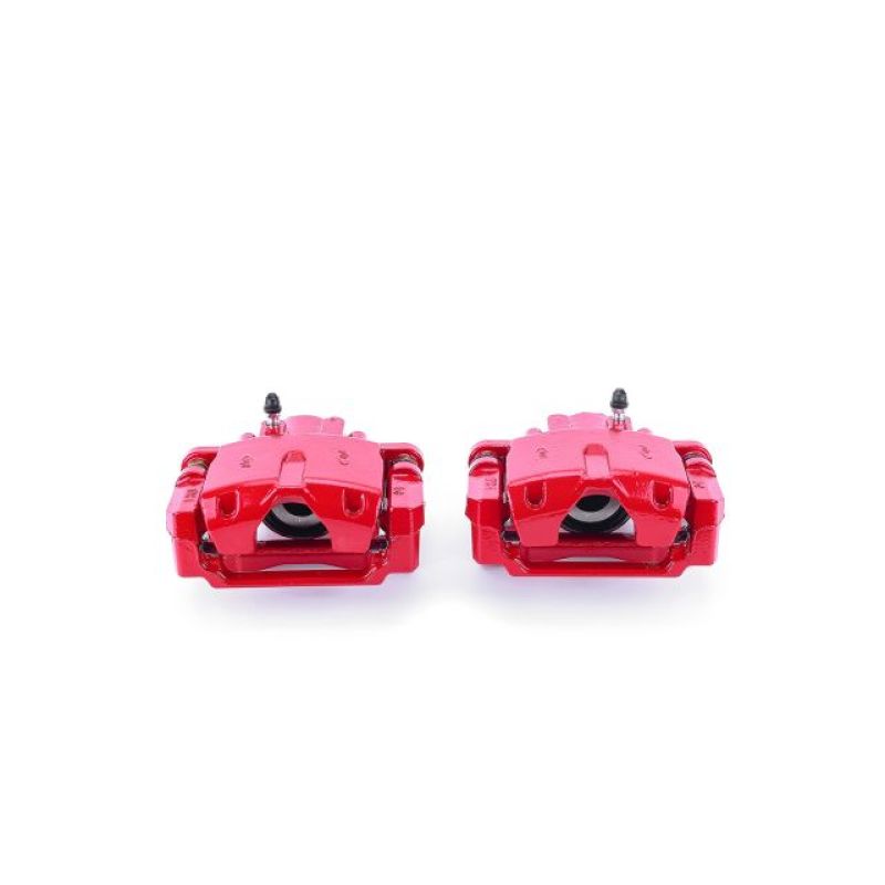 PSB Red Calipers - Power Stop 04-09 Cadillac SRX Rear Red Calipers w/Brackets - Pair