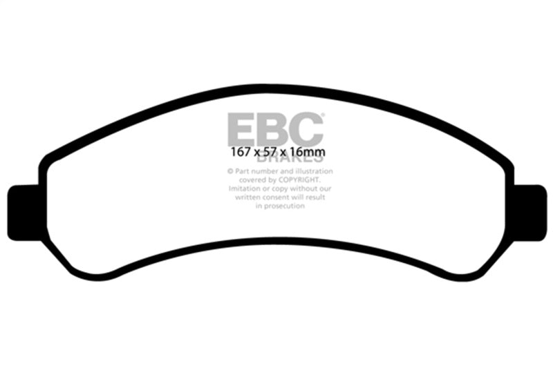 EBC Yellowstuff Brake Pad Sets - EBC 98-05 Chevrolet Blazer 4.3 2WD Yellowstuff Front Brake Pads