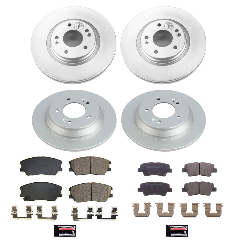 PSB Z17 Evolution Coated Kit - Power Stop 20-21 Kia Soul Front & Rear Z17 Coated Brake Kit