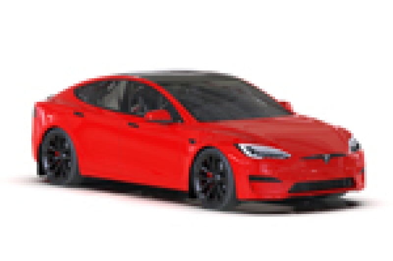 RAL UR Blk Flap/Met. Blk Logo - Rally Armor 21-25 Tesla Model S/ S Plaid Black UR Mud Flap w/Metallic Black Logo