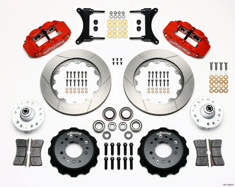 WIL Superlite Brake Kit - Wilwood Narrow Superlite 6R Front Hub Kit 14.00in Red 79-87 GM G Body
