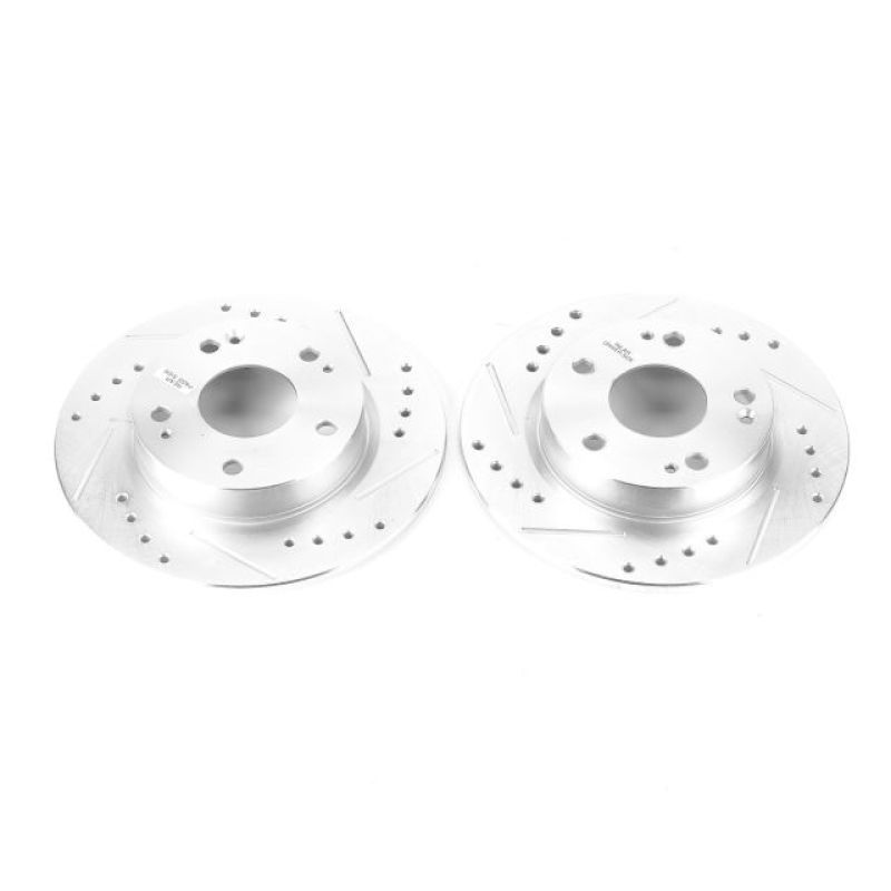 PSB Evolution Drill/Slot Rotor - Power Stop 16-19 Honda Civic Rear Evolution Drilled & Slotted Rotors - Pair