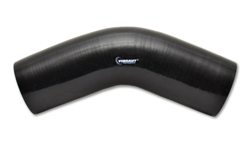 VIB 4 Ply Hoses - Vibrant 4 Ply Reinforced Silicone Elbow Connector - 2.5in I.D. - 45 deg. Elbow (BLACK)