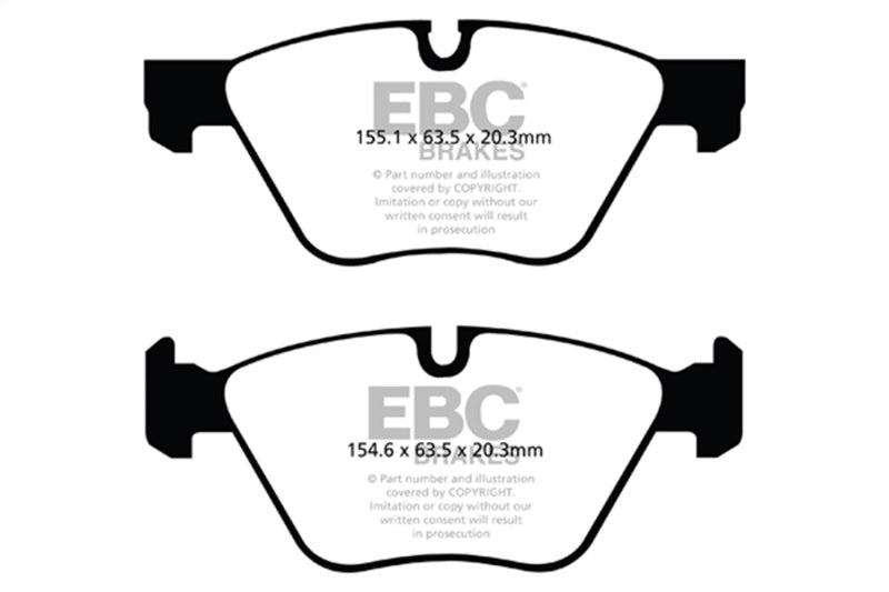 EBC Ultimax2 Brake Pad Sets - EBC 11+ BMW 528 2.0 Turbo (F10) Ultimax2 Front Brake Pads