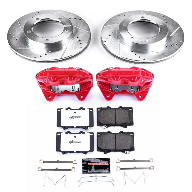 PSB Red Calipers - Power Stop 03-07 Toyota L& Cruiser Front Z36 Truck & Tow Kit w/Cals