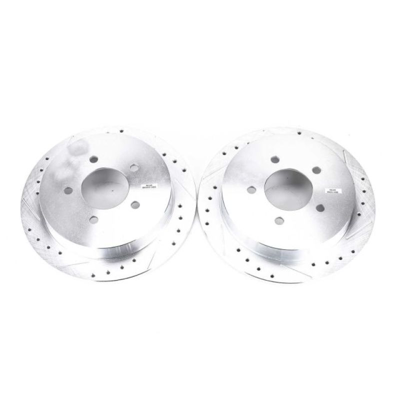 PSB Evolution Drill/Slot Rotor - Power Stop 00-02 Ford Expedition Rear Evolution Drilled & Slotted Rotors - Pair