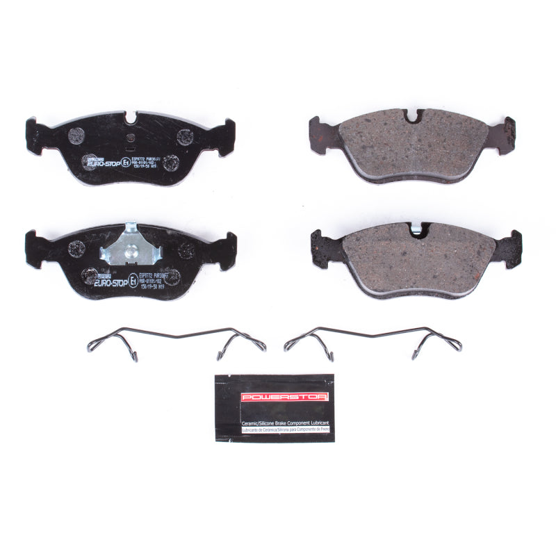 PSB Euro-Stop Brake Pads - Power Stop 98-00 Volvo V70 Euro-Stop ECE-R90 Front Brake Pads