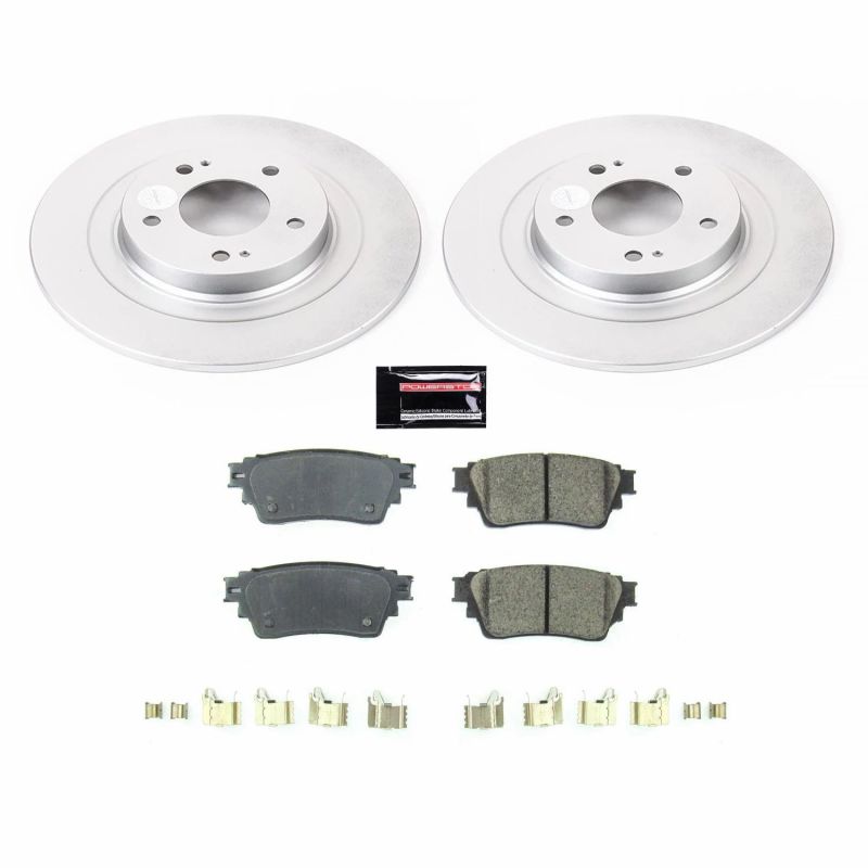 PSB Z17 Evolution Coated Kit - Power Stop 2018 Mitsubishi Eclipse Cross Rear Z17 Evolution Geomet Coated Brake Kit
