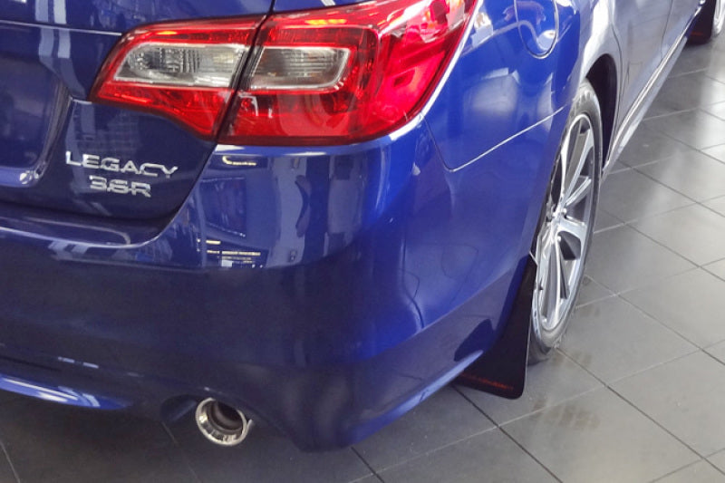 RAL UR Blk Flap/Rd Logo - Rally Armor 15-19 Subaru Legacy Black UR Mud Flap w/ Red Logo