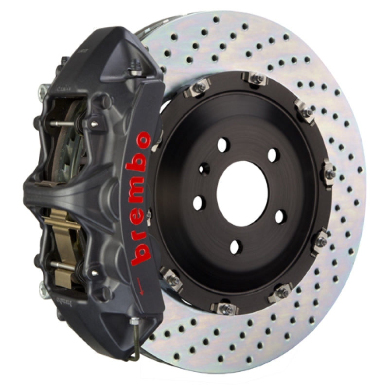 BRB Big Brake Kits - Brembo SS Front GTS BBK 6 Piston Cast 405x34 2pc Rotor Drilled-Black HA
