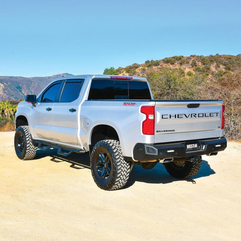 WES Pro-Series Bumpers - Westin 19-20 Chevy Silverado 1500 Pro-Series Rear Bumper - Textured Black