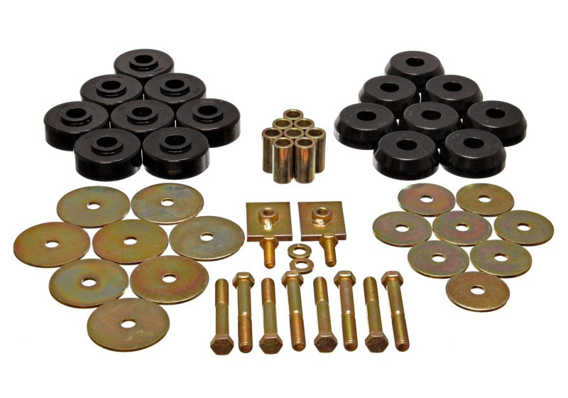 ES Body Mounts - Black - Energy Suspension Body Mount Set Exc. Convertible - Black