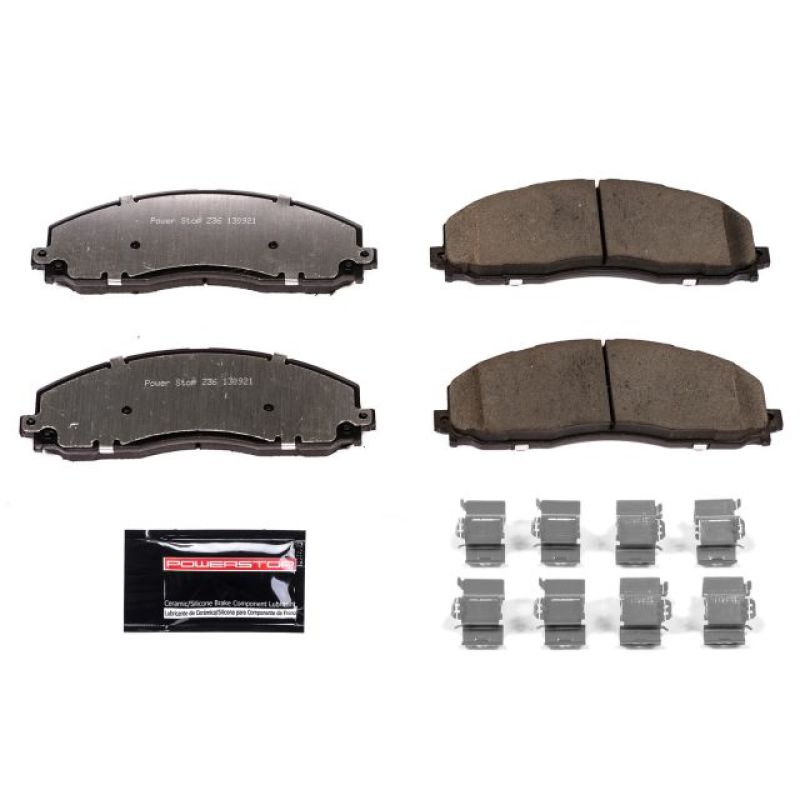 PSB Z36 Truck & Tow Brake Pads - Power Stop 12-19 Ford F-250 Super Duty Front Z36 Truck & Tow Brake Pads w/Hardware