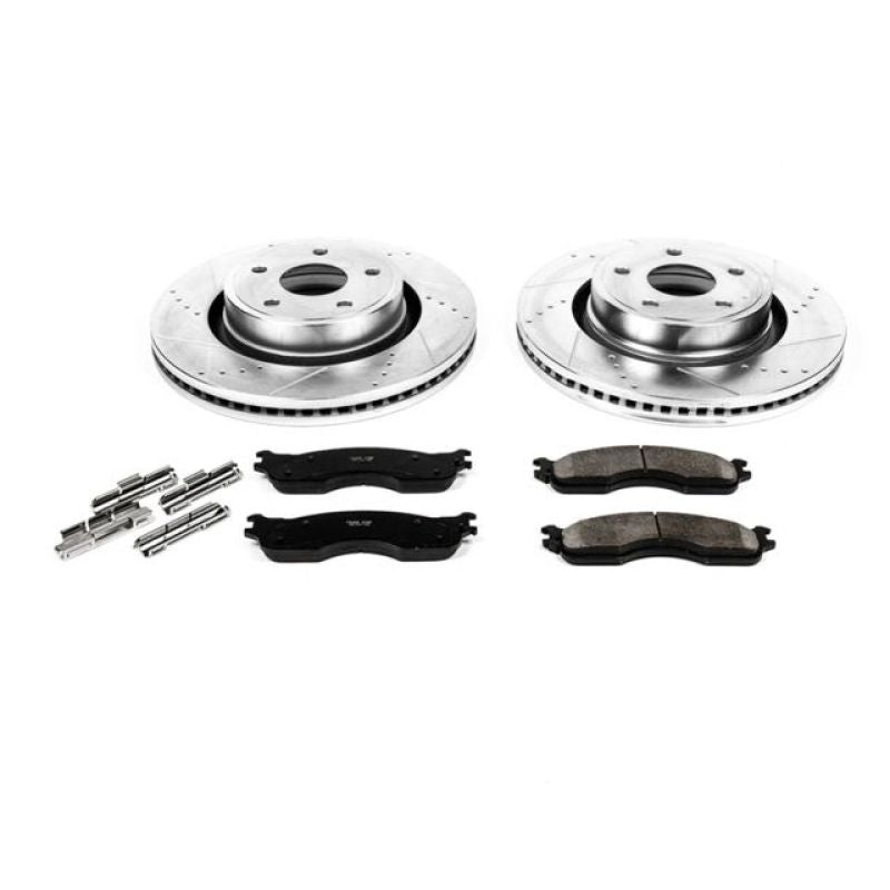 PSB Evolution Drill/Slot Rotor - Power Stop 2004 Dodge Ram 1500 Front Z23 Evolution Brake Kit