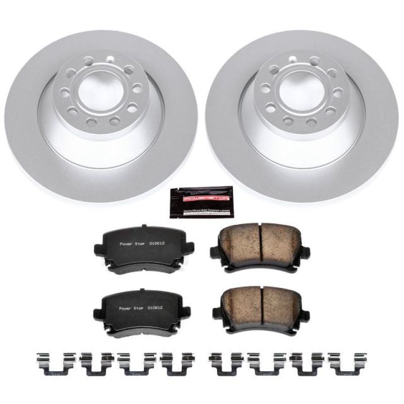 PSB Z23 Evolution Coated Kit - Power Stop 05-11 Audi A6 Rear Z23 Evolution Sport Coated Brake Kit