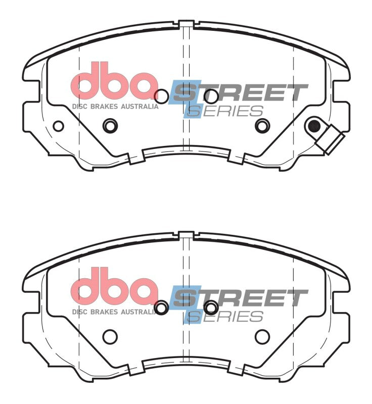DBA Street Series Brake Pads - DBA 07-10 Hyundai Elantra Sedan Street Series Front Brake Pads