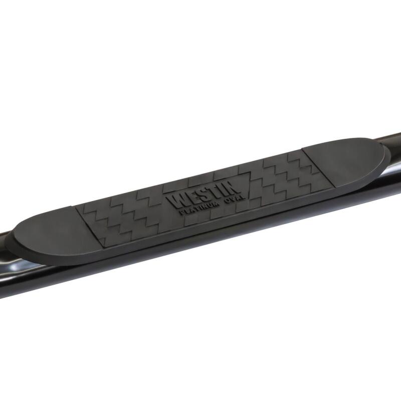 WES Nerf Bars - Platinum 4 - Westin 2014-2018 Chevy Silverado 1500 Dbl Cab (Body Mount) Platinum 4 Oval Nerf Step Bars - Black