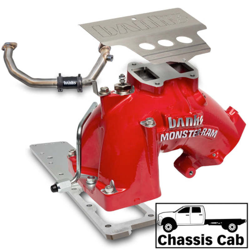 GBE Monster-Ram Intake - Banks Power 19-24 Ram 3500/4500/5500 6.7L Diesel Monster-Ram Intake System w/Fuel Line - Red