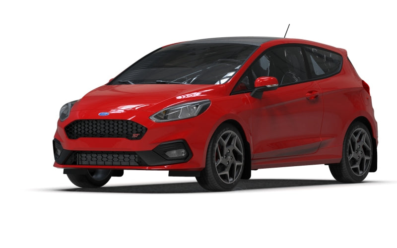 RAL UR Red Flap/Wht Logo - Rally Armor 18-23 Ford Fiesta ST MK8 Red UR Mud Flap w/White Logo