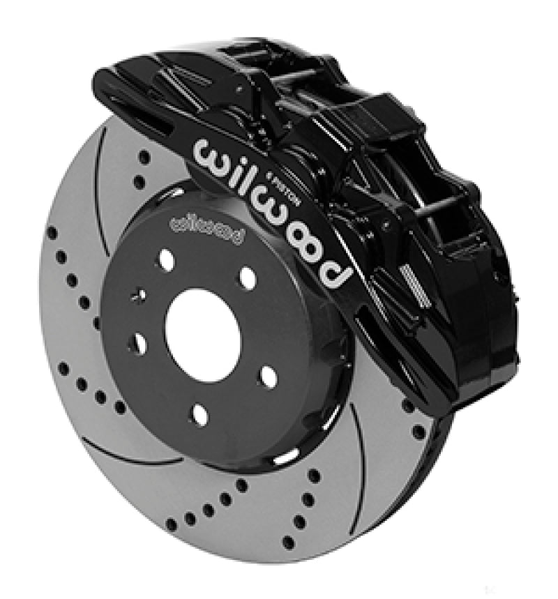 WIL SX6R Brake Kit - Wilwood SX6R Front Brake Kit 14in SRP Slotted/Drilled Black 16-19 Chevy Camaro SS