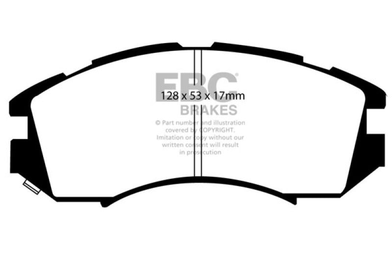 EBC Greenstuff Brake Pad Sets - EBC 92-96 Subaru Impreza 1.8 (2WD) (13in Wheels) Greenstuff Front Brake Pads