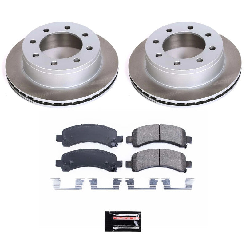 PSB Semi-Coated Rotor Kits - Power Stop 03-16 GMC Savana 3500 Rear Semi-Coated Rotor Kit
