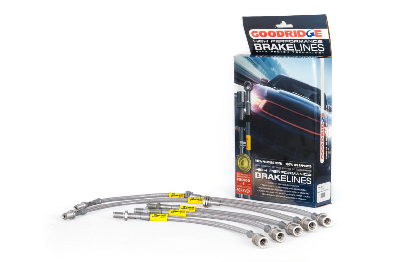 GR G-Stop Brake Line Kits - Goodridge 8/84-7/87 Toyota Corolla GTS Stainless Steel Brake Line Kit